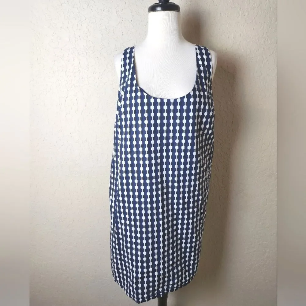Boden Geometric Scoop Neck Sleeveless Mini Shift Dress Size 14R - Picture 5 of 10
